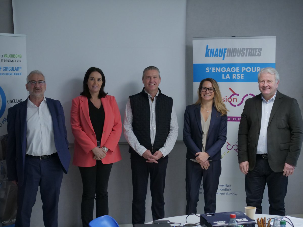 Je visitais hier, avec ma collègue <a href="/GrisetCatherine/">Catherine Griset</a>, l'usine alsacienne Knauf Industries pour échanger sur la nouvelle législation européenne sur les emballages et le recyclage.

Merci à l'équipe de direction et aux employés pour leur accueil chaleureux.