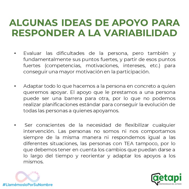 Como profesionales debemos tener claro que la diversidad de las personas a quienes apoyamos es una cuestión clave para poder incluir estrategias que redunden en su calidad de vida.
#llamémosloporsunombre