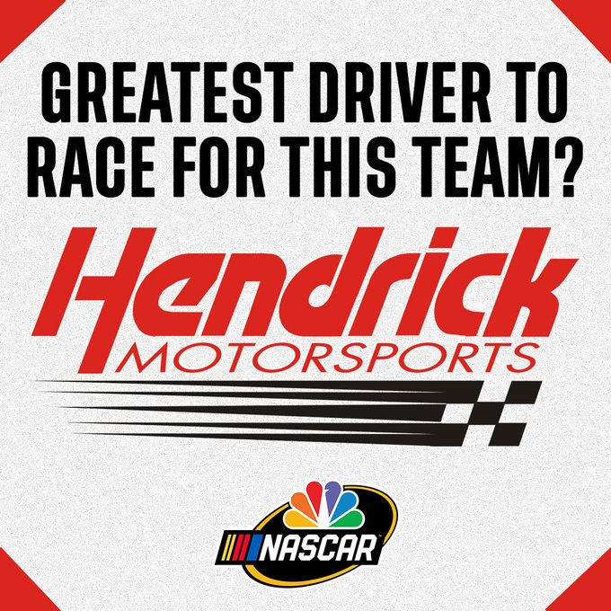 NASCAR on NBC asks who is the greatest driver to ever race for Hendrick Motorsports?
