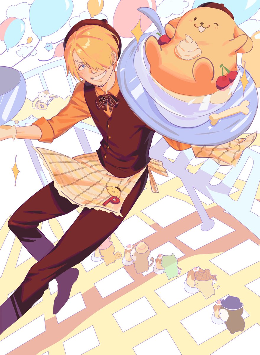 salmon4dinner's tweet photo. Bone apple teeth #ONEPIECE #sanji #Pompompurin https://t.co/wet6iyCy3R