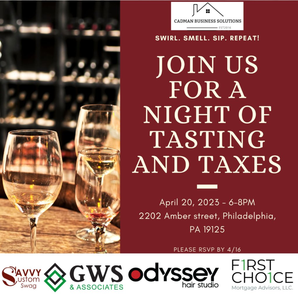 SwartzMortgage's tweet photo. 📢Realtors, do you want to learn ways to save on taxes and keep more of your commission? Do you like Wine? Then join us tomorrow from 6-8pm for tasting and taxes.🍷📄

Register here👇
https://t.co/9BeoBrIrO5 https://t.co/1kQ9tetHtI