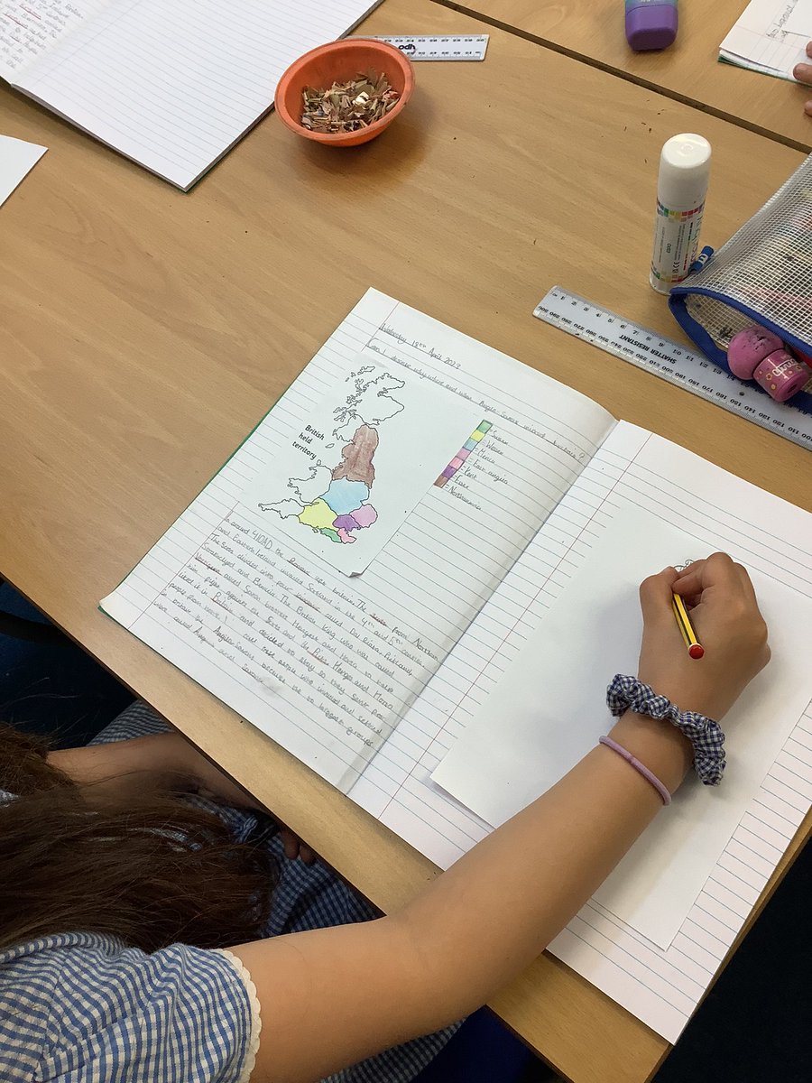 This afternoon we started our topic looking at the Anglo Saxons. It was great to hear that the children were able to link their previous topic The Romans from Year 4 with todays lesson. The children then used atlases to identify where the Anglo-Saxons invaded Britain.