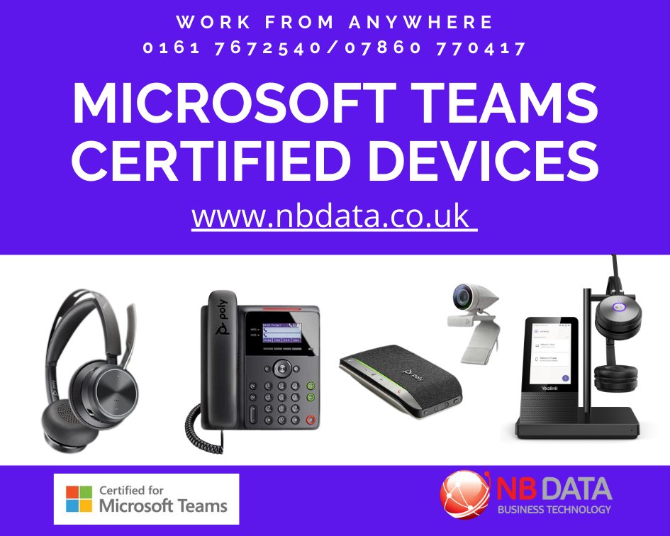 Vitaltelecoms's tweet photo. We help #Teams users to collaborate effectively through certified Microsoft devices in 2023

Headsets
Conferencing
IP Phones
Speakerphones

Visit NB Data's dedicated Microsoft Teams page 

Visit https://t.co/mPHt9k504e

Call 07860770417 

#Teams #workanywhere #BizHour https://t.co/MW5X8vQn8p