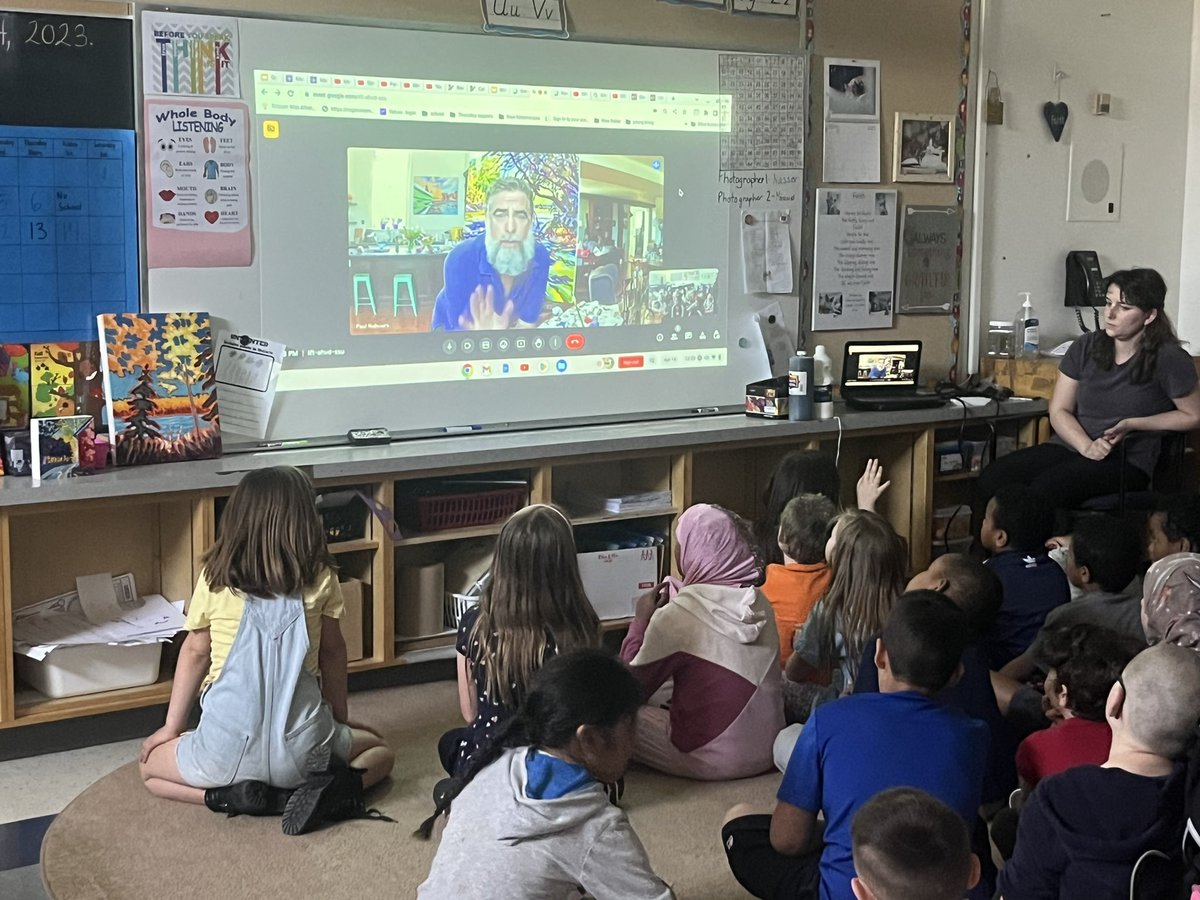ms_epton's tweet photo. On Friday we had Ms. Nabuurs’ Dad make a virtual guest visit. He showed the student’s what it is like to be a professional artist! https://t.co/wHgbajVV1c