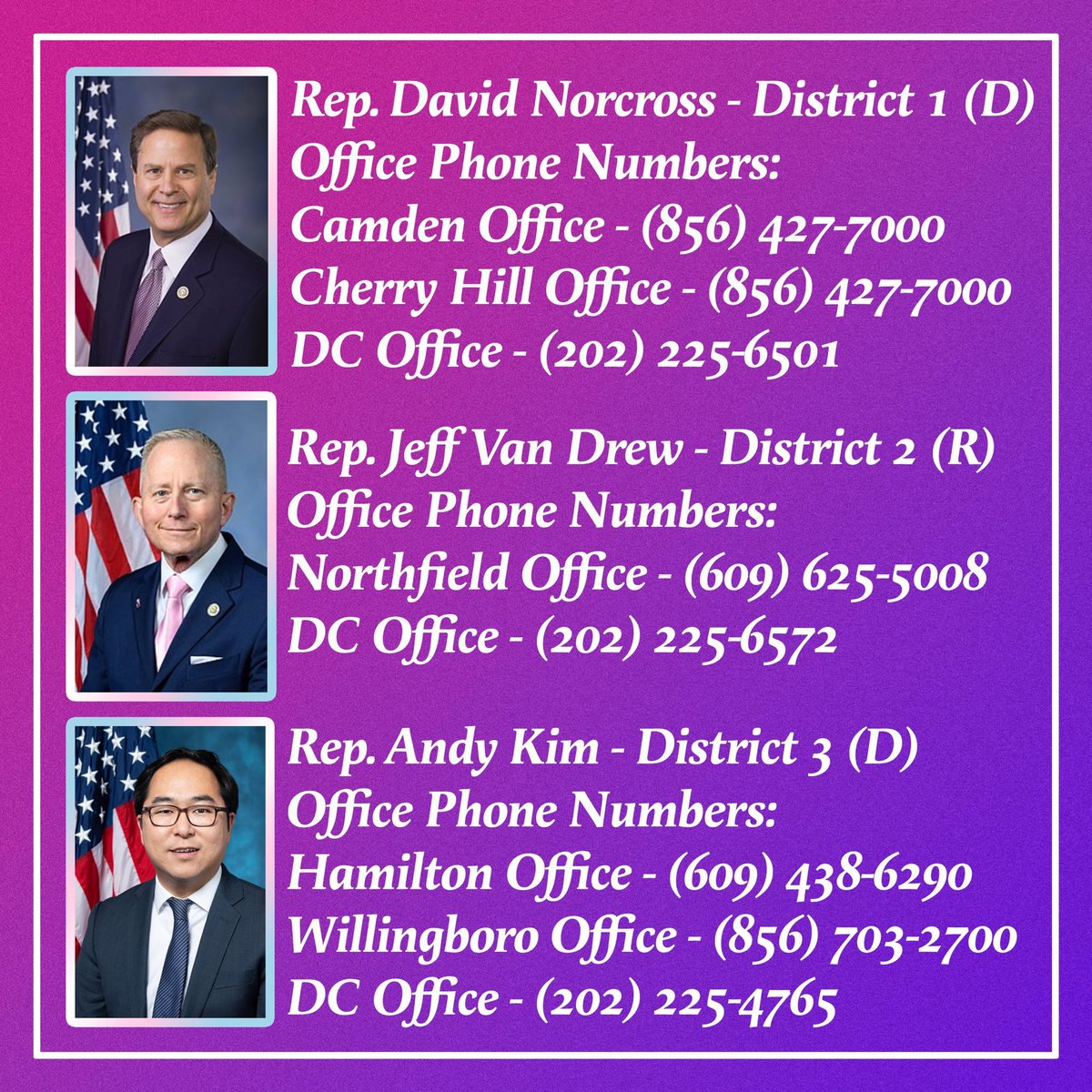 Project_Marsha's tweet photo. NJ’s 12 representatives who will be voting on H.R.734. #protecttranskids (2/2) https://t.co/2ailKdDbxw