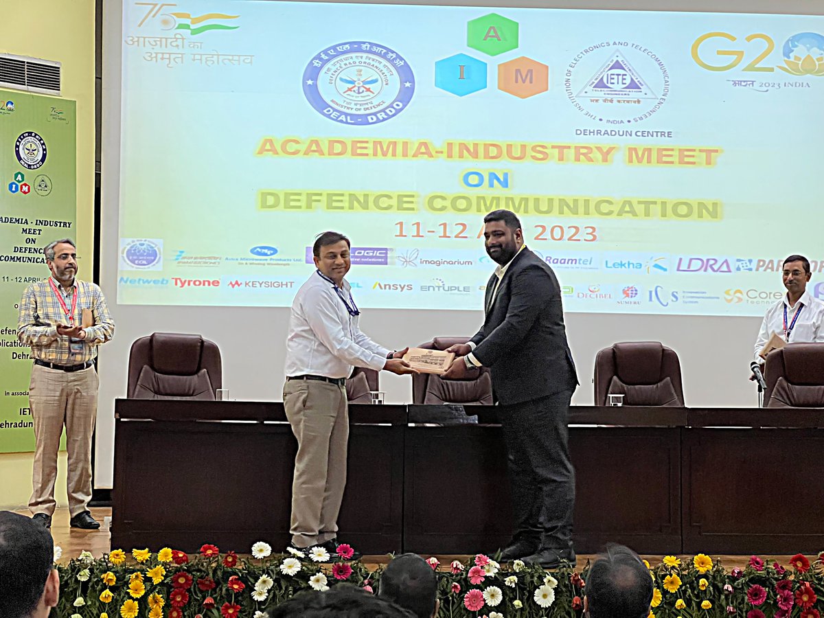 DigilogicSystem's tweet photo. Digilogic Systems @ Academia-Industry Meet on Defence Communication held at Defence Electronics Applications Laboratory (DEAL-@DRDO_India ), Dehradun, on 11-12 April 2023.
#DigilogicSystems #innovativeproducts #Academiaindustrymeet #Defencecommunication #DEAL #DRDO https://t.co/QBFT6B6uXc