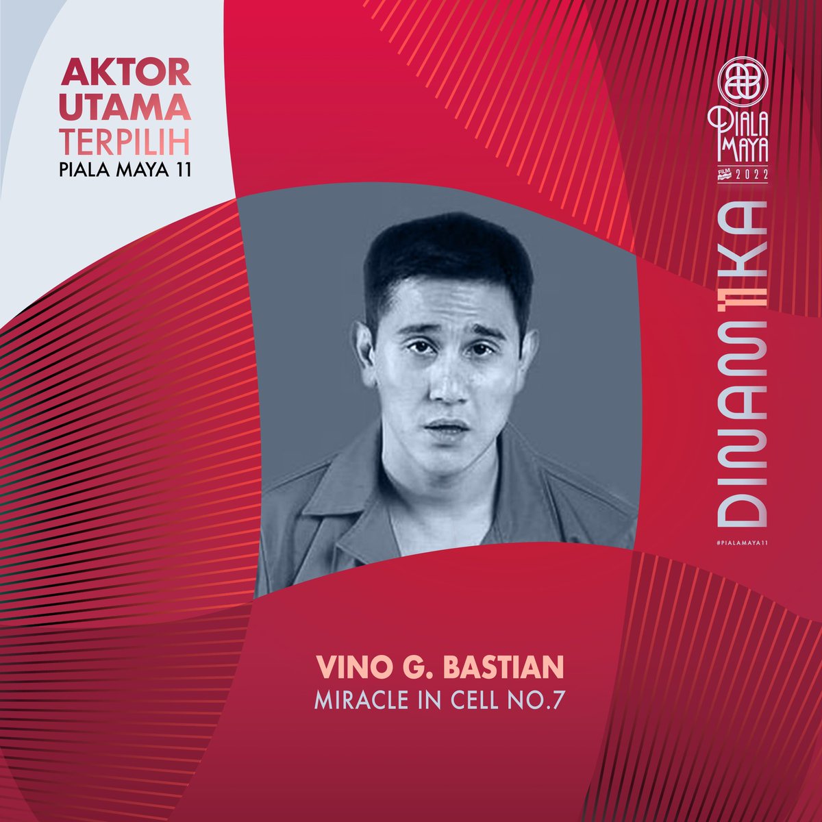 PIALA MAYA (@pialamaya) on Twitter photo ✨SELAMAT untuk Vino G. Bastian dalam film MIRACLE IN CELL NO. 7 sebagai Aktor Utama Terpilih PIALA MAYA 11✨
#dinam11ka <a href="/VinoGBastian__/">Vino G.Bastian</a> ✨SELAMAT untuk Vino G. Bastian dalam film MIRACLE IN CELL NO. 7 sebagai Aktor Utama Terpilih PIALA MAYA 11✨
#dinam11ka <a href="/VinoGBastian__/">Vino G.Bastian</a>