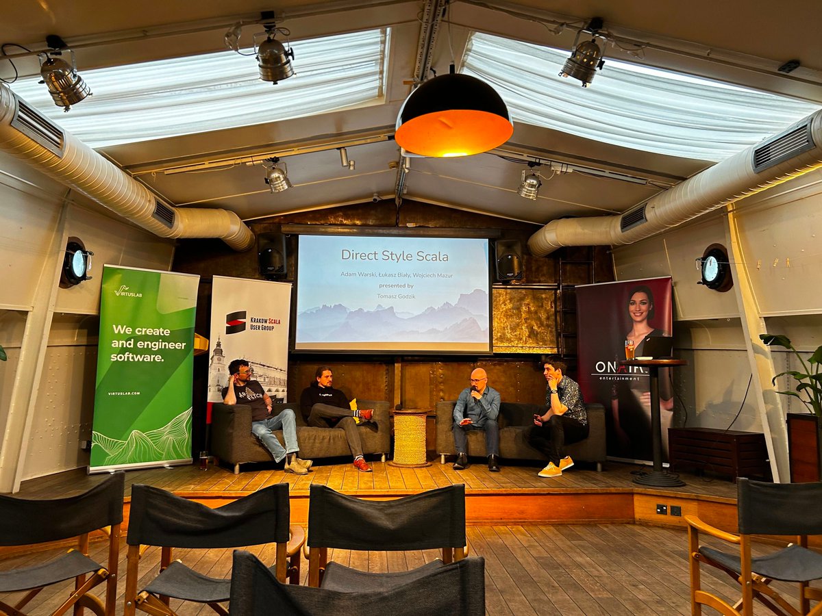 softwaremill's tweet photo. Discussion Panel on Direct Style Scala by @krakowscala
#ksug #scala #directstyle https://t.co/nvsZXBLchf