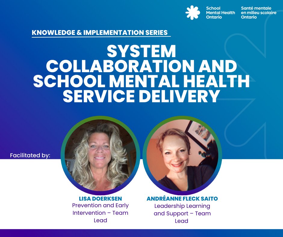 This week we are excited to meet with Mental Health Leadership Teams, exploring components of an effective school mental health delivery model - to ensure every student has access to identity-affirming, student centred school-based mental health supports in school across Ontario