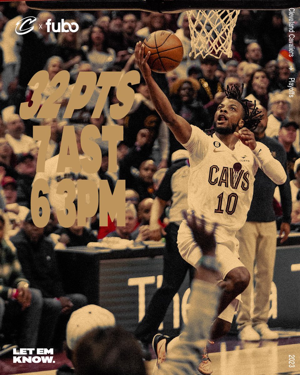 cavs's tweet photo. DG was UNSTOPPABLE on the court last night. 🔥

@fuboTV | #Ad | #LetEmKnow https://t.co/Xh7l4tVGtD