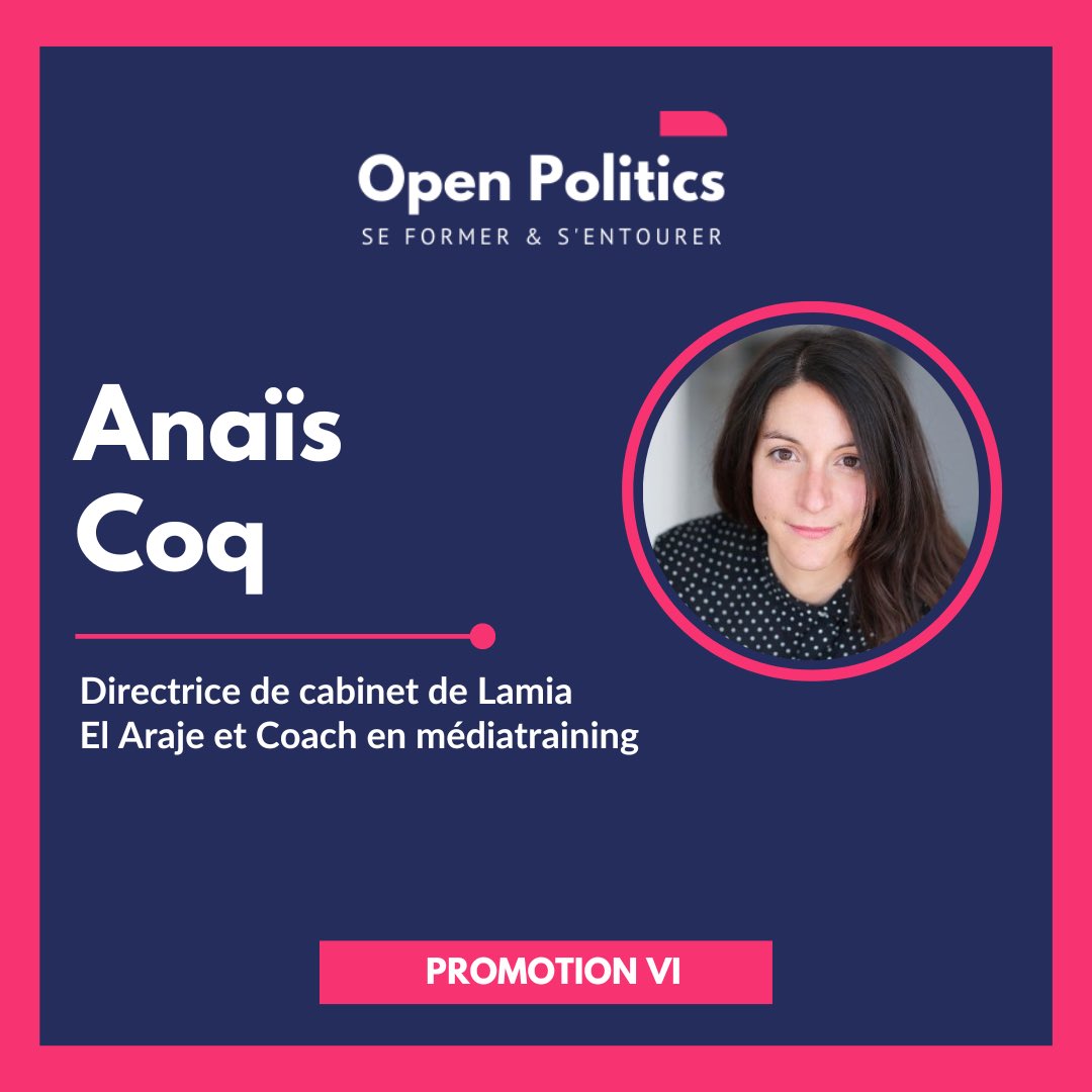 [Promotion 6 - Retour sur les intervenants] 
▶️ <a href="/AnaisCoq/">Anaïs Coq</a> sur le #mediatraining