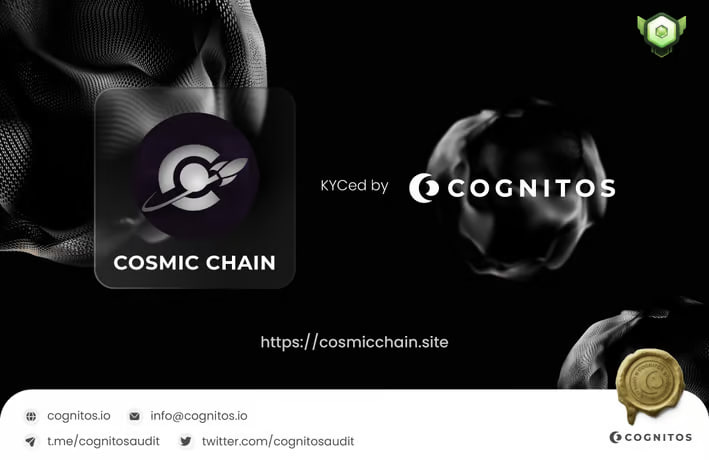 CognitosAudit's tweet photo. This KYC Verification certifies that the mentioned project has been virtually verified by Cognitos.

🎖This Certificate is Proudly Presented To @cosmicchainbsc 
▫️Full KYC Report:
https://t.co/2QQ0nB3Q5O https://t.co/OnbMR7BPsM