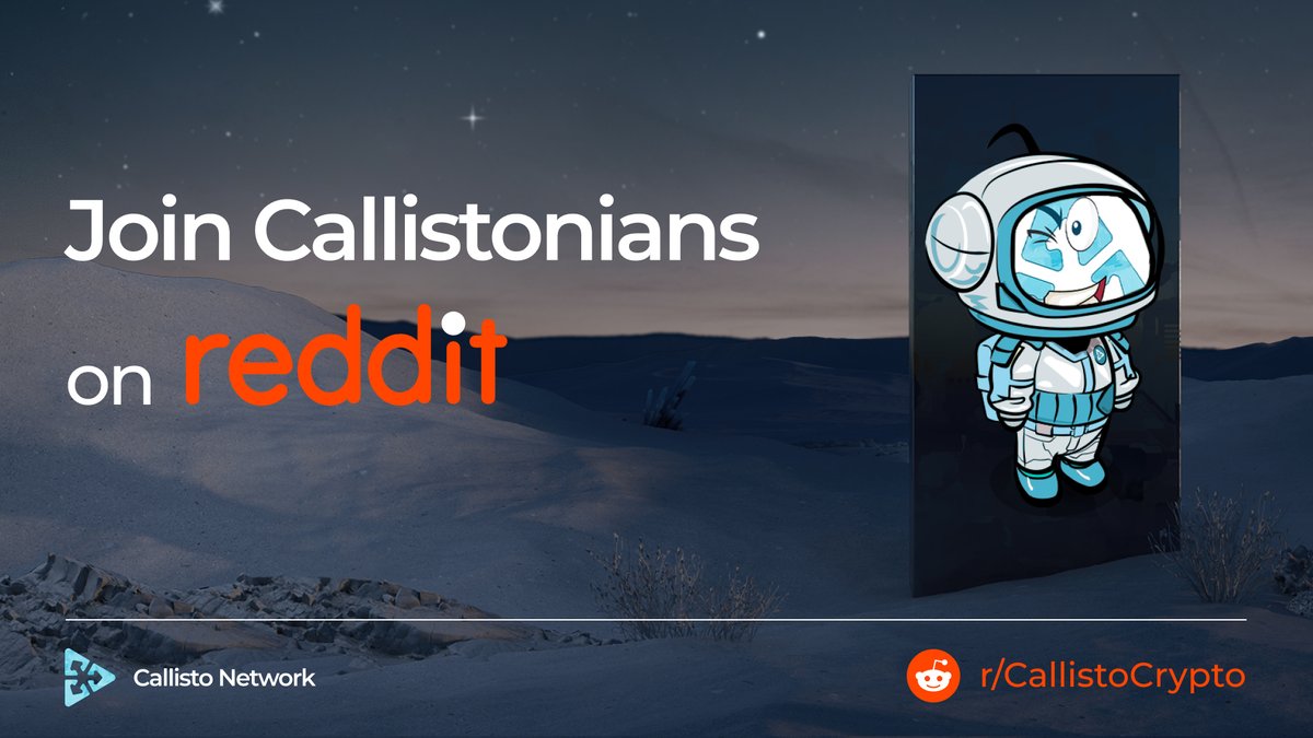 FushumaChain's tweet photo. Callistonians Are Joining Reddit Ranks!

The Callisto Network community is growing as new members join Callisto #Reddit  🚀

Callistonians are now close to 7500 on Reddit!👥

Check out our freshly redesigned #crypto subreddit and join us there!
🔴 https://t.co/VfBKud7O0j https://t.co/JkpVnkAXvz
