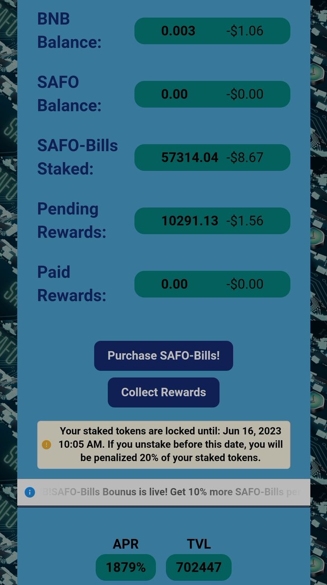 SafeOne_Chain's tweet photo. Day Two Report for New SAFO/QBE Yield Farms 

We are thrilled to announce that our yield farms have generated a 19% profit in just two days! 

We've successfully tackled the APR issue.

Our team has been working tirelessly to fix this! 

#blockchain #yield $safo #launch #BNBB https://t.co/bLYdj2AxxB