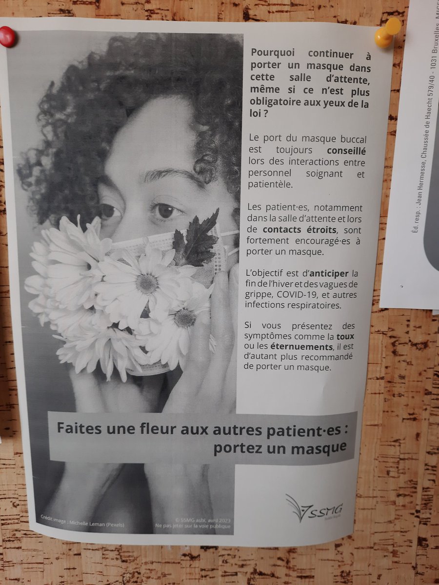 Je kiffais déjà ma généraliste mais je l'aime encore plus ! 
Elle demande le 😷 dans sa salle d'attente & son cabinet 
#CovidLong  #LongCovid 
#CovidIsNotOver 
#COVIDIsAirborne 
#CovidLongPediatrique 
#NotMild
#ProtegezVous
 #OuiAuMasque
#covidlongbelgique  
#LongCovidAwareness