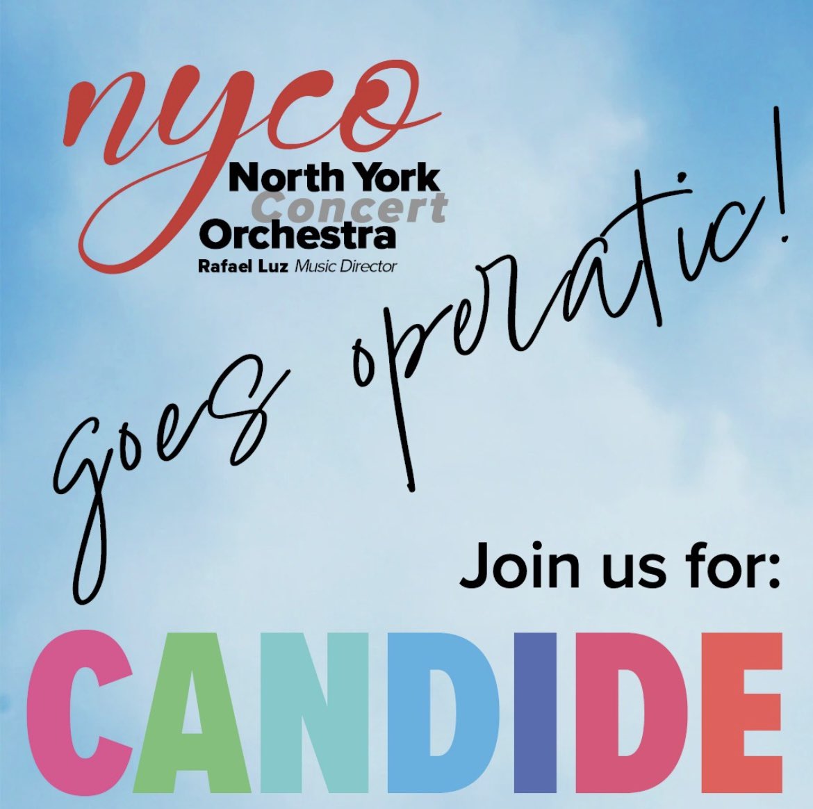 NYCOrchestra's tweet photo. JOIN US FOR CANDIDE!! NYCO goes operatic and want YOU to join us! Come make part of the best of all possible worlds… https://t.co/7rIYJiZbkD ❤️ https://t.co/9MmrcZzdok