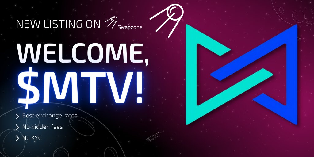 🔔 NEW LISTING 🔔

<a href="/MultiVAC_Global/">MultiVAC</a> a high-throughput and flexible public blockchain platform that implements an all-dimensional sharding solution ✨

Swap $MTV with 1300+ assets without registration or hidden fees 👇
swapzone.io/exchange/btc/m…