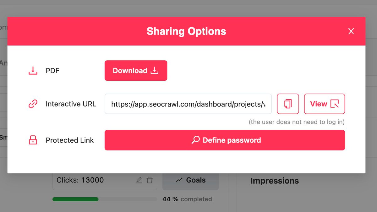 seo_crawl's tweet photo. ¡NUEVA CARACTERÍSTICA! 🎉

Ya puedes compartir el enlace de tu Dashboard SEO con tus clientes sin necesidad de que ellos se registren e incluso proteger ese enlace con una contraseña. 🔑

¿A qué esperas para probarlo? 😊

https://t.co/akEWz2UOy3 https://t.co/UPSwyBMHlG