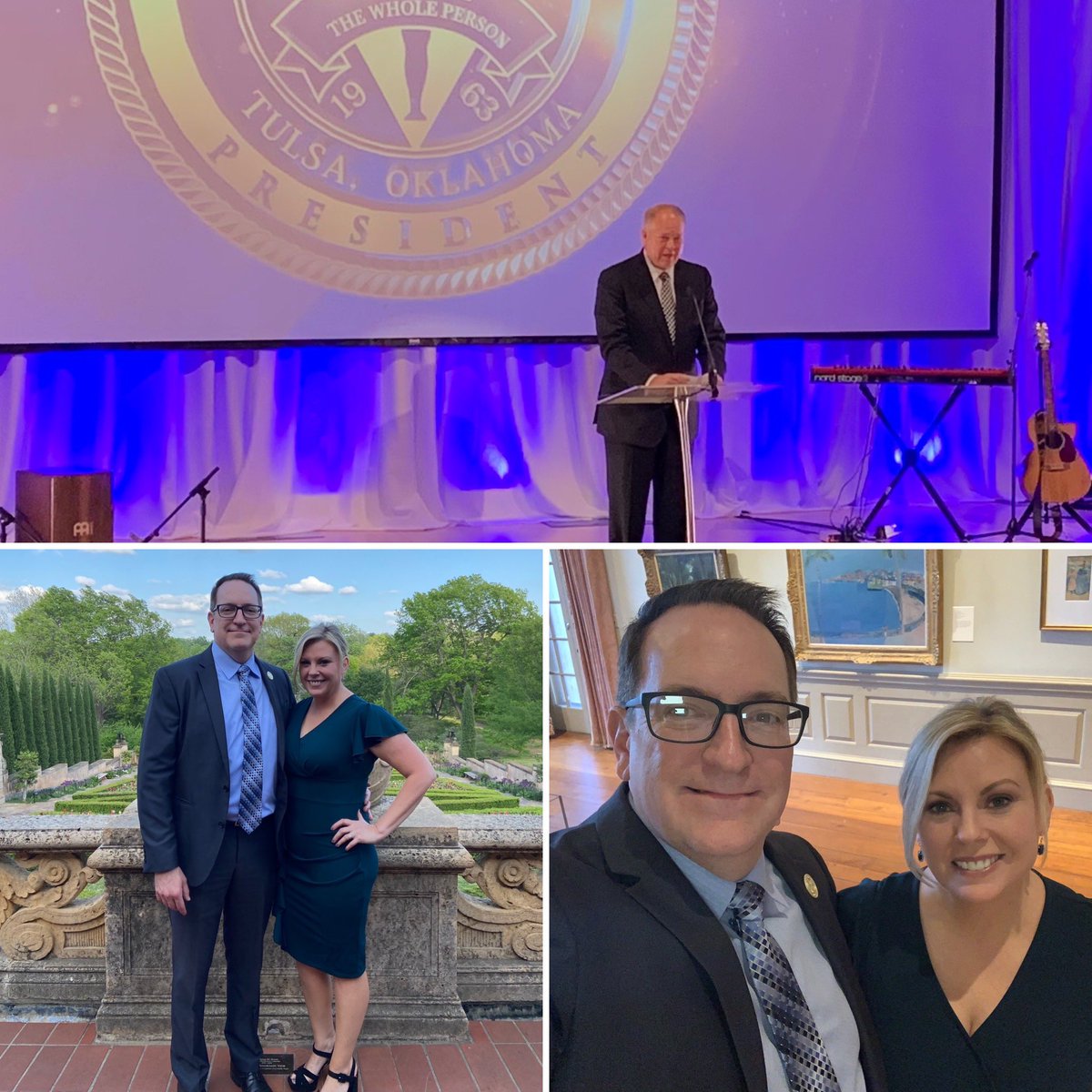 davidgroves's tweet photo. Wonderful night last night at @Philbrook with my girl as we celebrated the last decade of expansion and growth at @OralRobertsU and honored Dr. Wilson for his dedicated leadership and vision. Excited about what is happening here including the growth of @GEBAmerica #Honor #OurORU https://t.co/jBwWETGk0Z