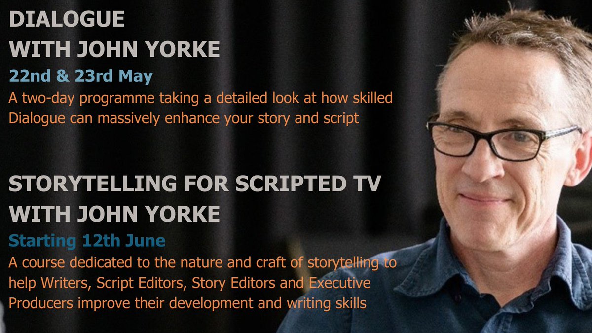 mediaxchangeltd's tweet photo. Read our latest mailer here https://t.co/cg9gtfOiz3.
Click to find more info on our latest programmes with John Yorke. Dialogue launching on 22nd May as well as new dates announced for Storytelling for Scripted TV
@jyintothewoods #dialogue #stortelling https://t.co/8QpYQ11TFE
