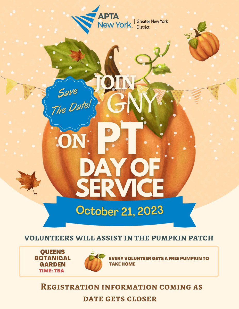 APTA_NY_GNY's tweet photo. Save the date! #PTDOS https://t.co/E7wOHkACMn