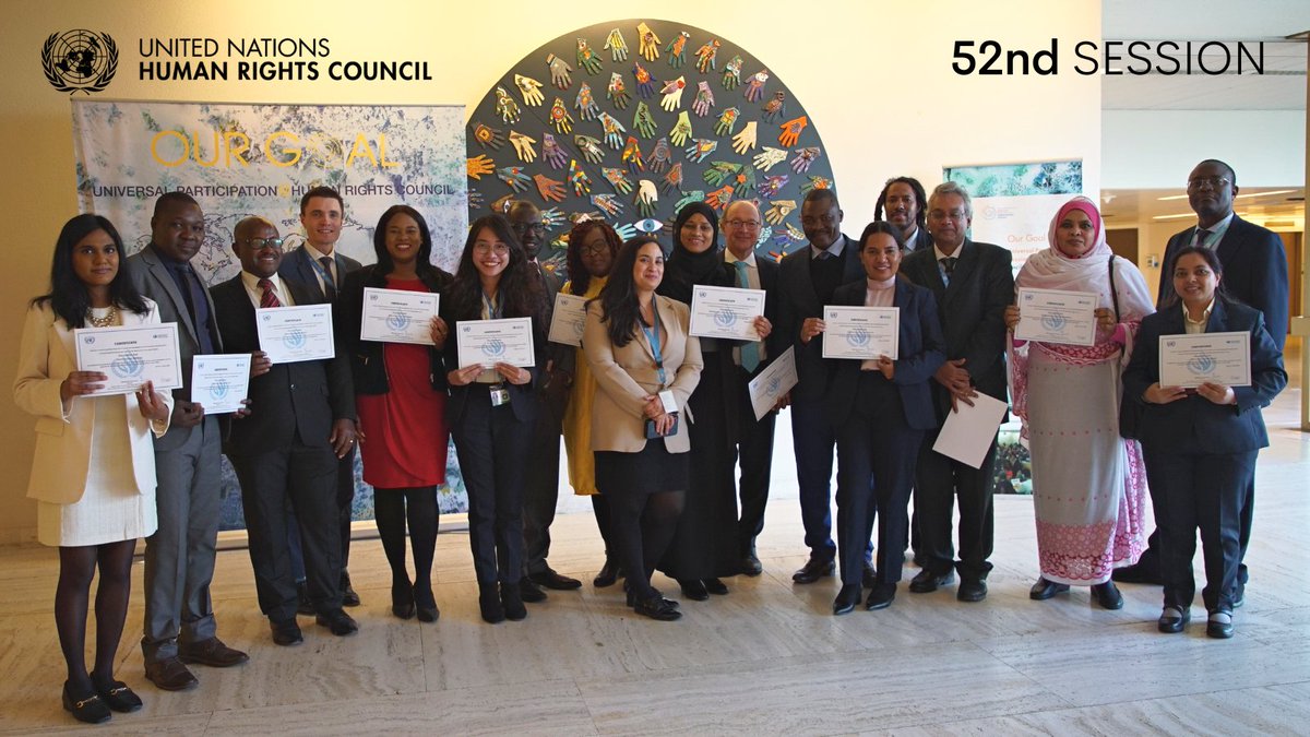 UN_HRC's tweet photo. #HRC52 | Delegates from 14 Least Developed Countries and small island developing States participated in the 52nd session of the @UN Human Rights Council as beneficiaries of the LDCs/SIDS Trust Fund.

 🇧🇿🇧🇯🇧🇫🇧🇮🇰🇭
🇹🇩🇲🇻🇲🇺🇲🇿🇳🇵
🇸🇩🇹🇱🇹🇹🇹🇿

INFO on the Trust Fund➡️https://t.co/UEoo5pI8I2 https://t.co/jJyhLW3RNM