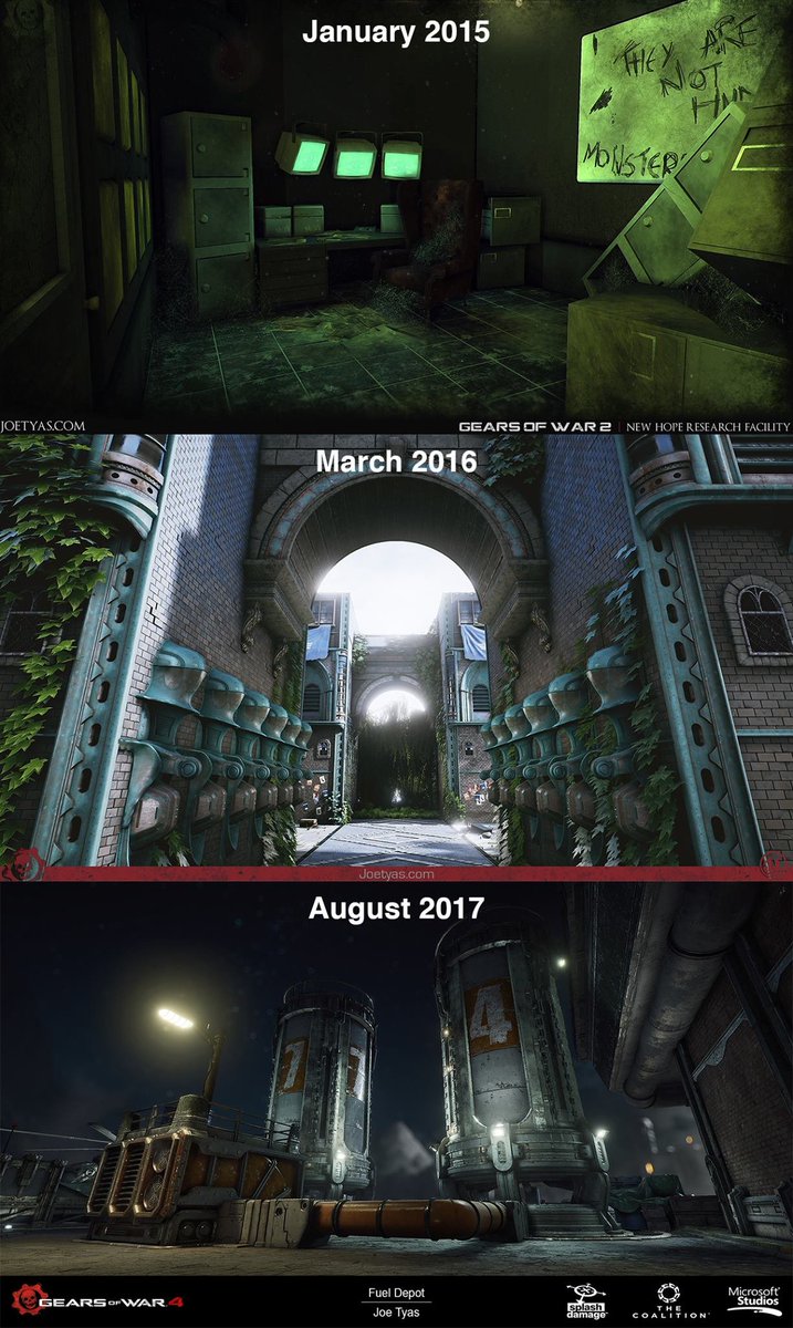 JosephTyas's tweet photo. Today marks my 6th year at @splashdamage.
After making @GearsofWar fanart for a few years I got an offer to work on Gears of War at Splash Damage.
Currently working as Senior (Interim-Lead) Environment Artist on #ProjectAstrid with @Sacriel and @shroud https://t.co/mYouN0acc9