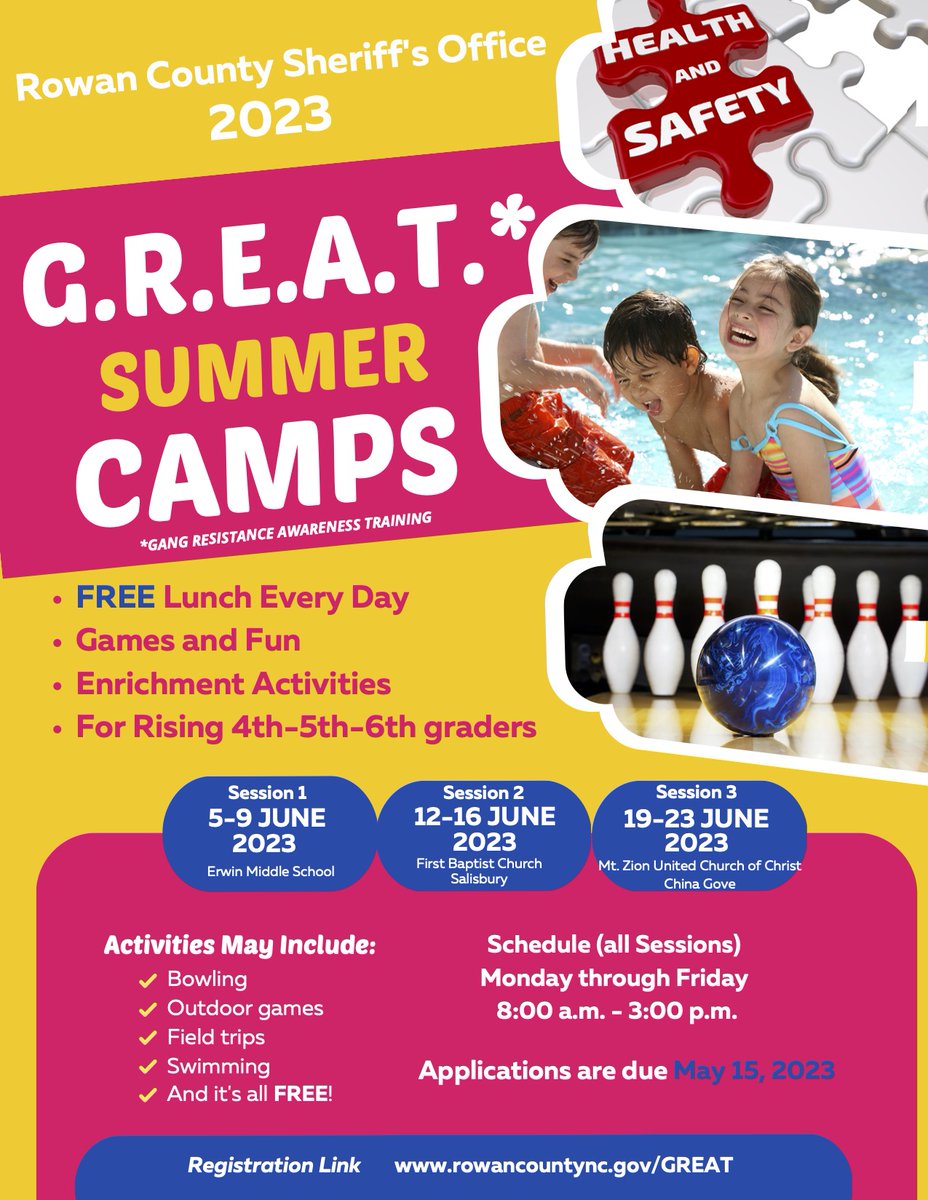 A "G.R.E.A.T." opportunity for rising rising 4th, 5th and 6th  graders!