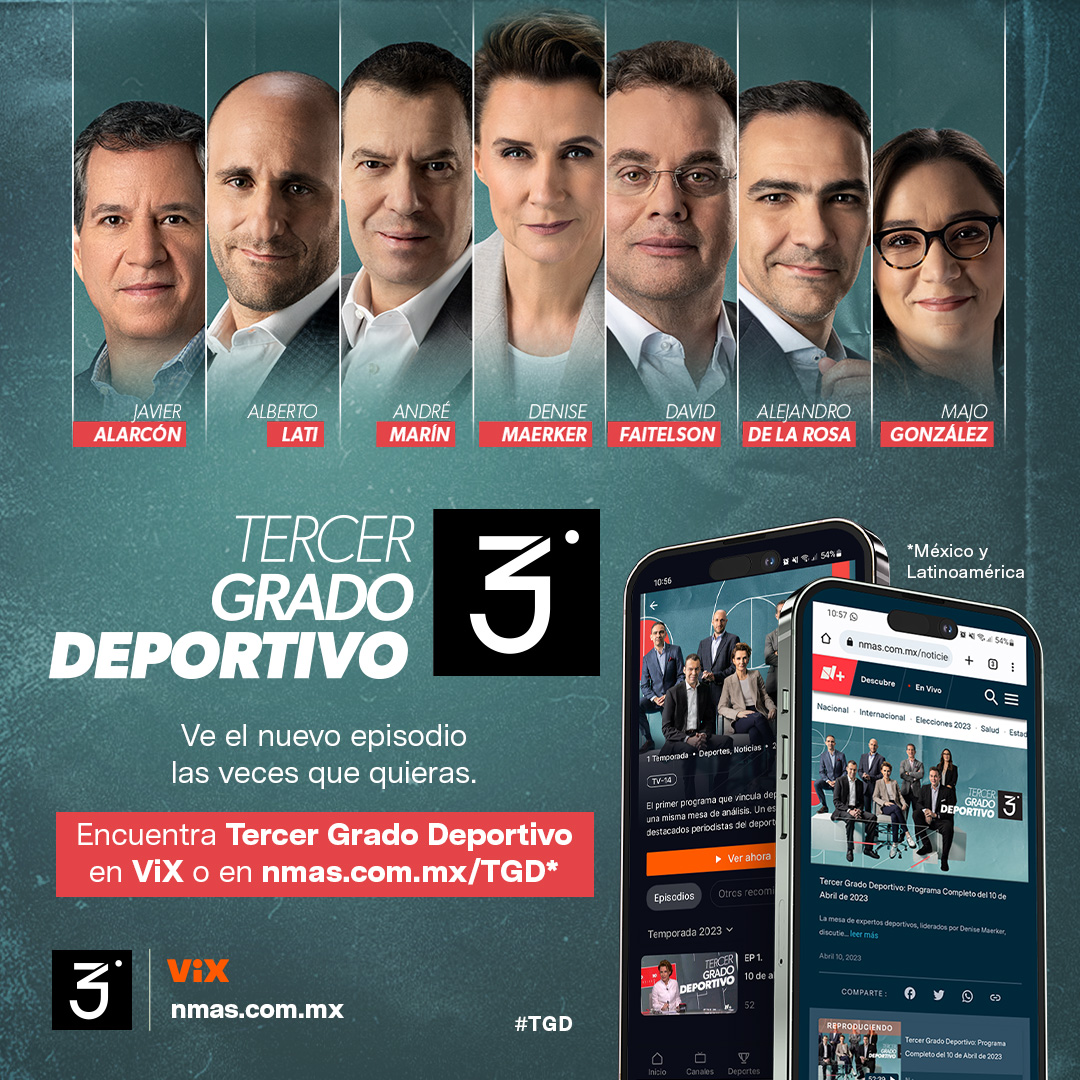 nmas's tweet photo. En el nuevo episodio de Tercer Grado Deportivo se discutió si la Selección de futbol de Estados Unidos ha superado a la Mexicana y si podría ser campeona del mundo antes que el Tri ¿Te lo perdiste? Encuentra #TGD en @VIX y https://t.co/najB7D5oAr https://t.co/kFsXQxZz48
