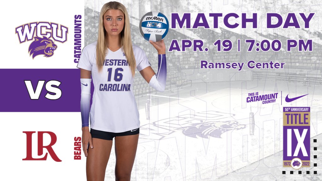 CatamountVB's tweet photo. It's Gameday! Come cheer us on tonight as we battle Lenoir-Rhyne at 7 pm in our lone home match of the spring season #WheeBeforeMe #CatamountCountry https://t.co/KrrHPhi4SI