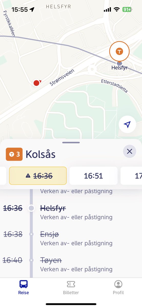 Reconciler's tweet photo. @Ruter  stemmer det at det ikke er noen vane til Kolsås fra Heslfyr nå ? https://t.co/7rfYM2qiSK