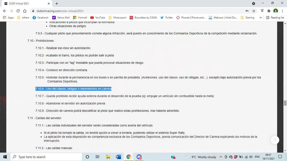 <a href="/vicentescuder/">Vicente Escuder</a> <a href="/Yeray59935242/">Yeray</a> yo a tanto no llego, pero se de uno que gano al menos uno de esos campeonatos auspiciados pasandose por el forro el reglamento... y el organizador se reia cuando se lo decias mientras lo hacia. esto es del reglamento del <a href="/SCERvirtual/">S-CER Virtual</a> de 2021... <a href="/simracingdied/">Out Of Context - Sim Racing Died</a>