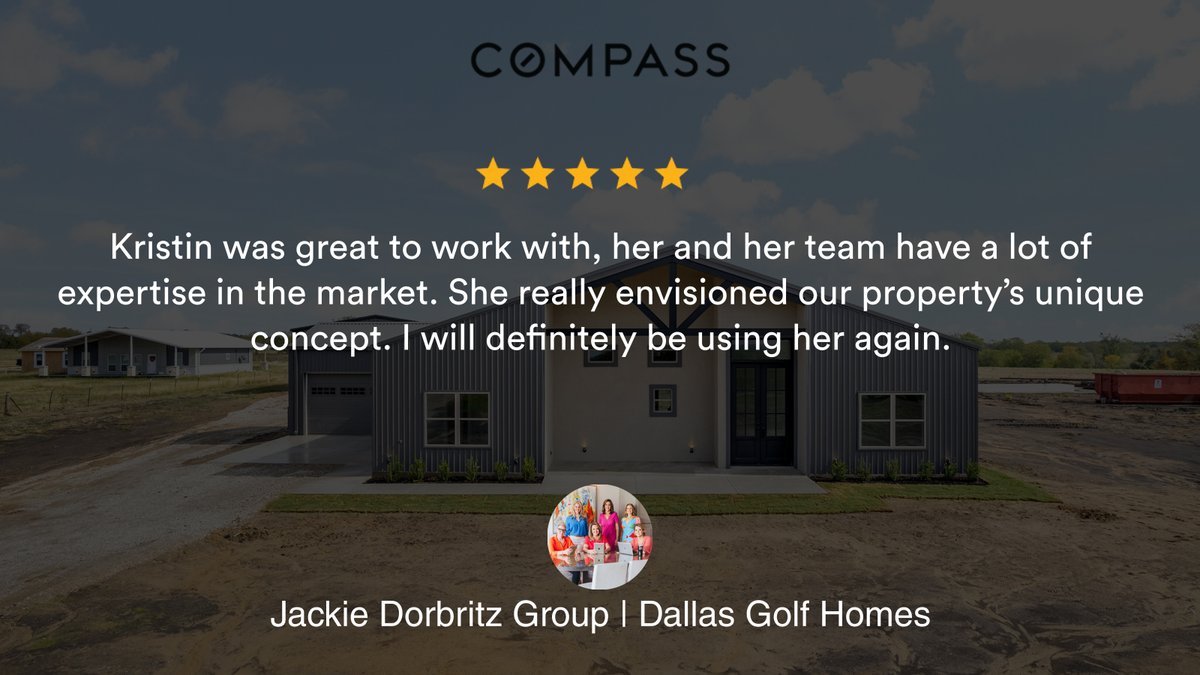 DallasGolfHomes's tweet photo. Our latest review in Ennis.
https://t.co/gH1LC0JyVd
★★★★★

...
#JackieDorbritzGroup #DallasGolfHomes #Compass_RE_TX https://t.co/NG6ZWdPikE