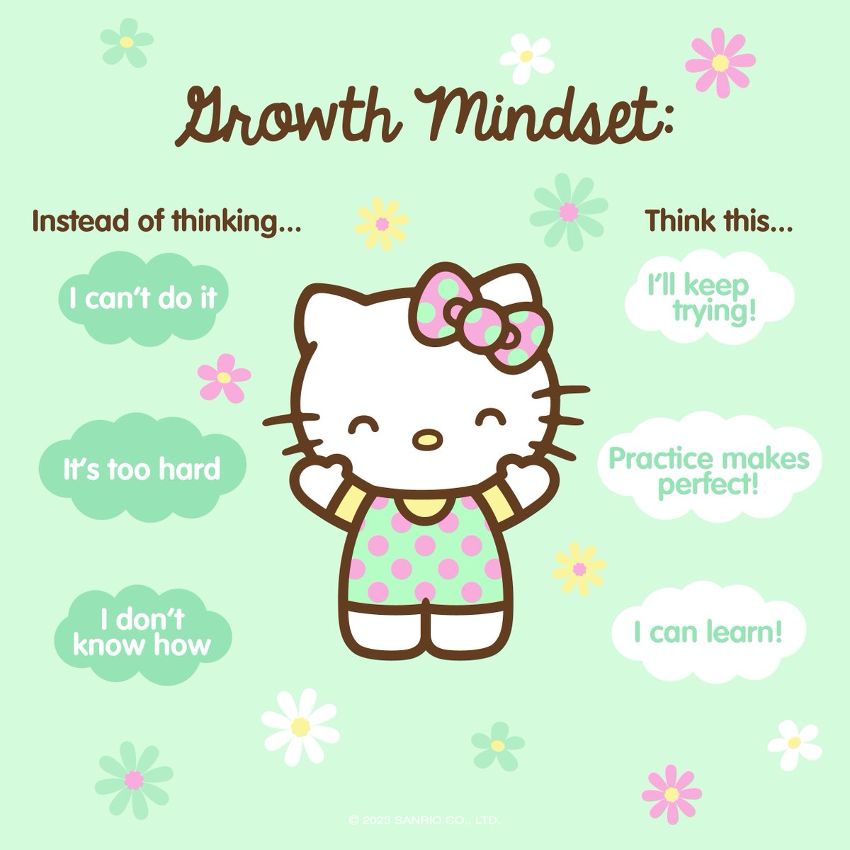 hellokitty's tweet image. #WellnessWednesday: Change your mindset to create more positivity in your life! 🌸