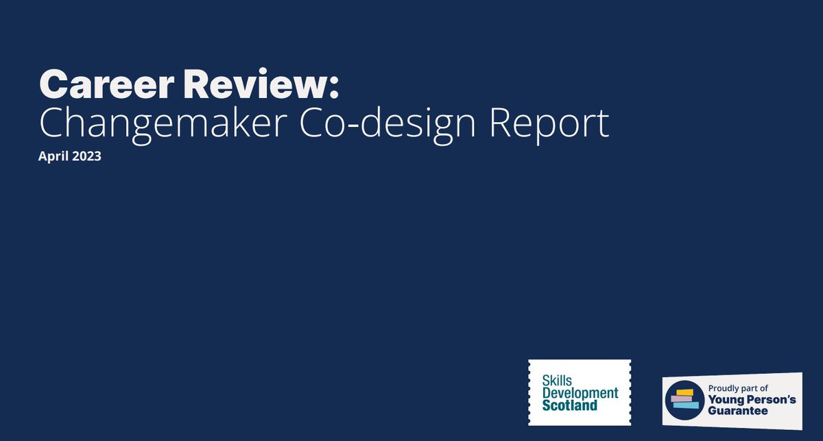 skillsdevscot's tweet photo. A new report from the Career Review provides further detail on the Career Development model and an outline approach to experiential career learning.

The ‘Changemaker Co-design Report’ outlines the approach taken to deliver services to shape the future.👇
https://t.co/hxKWVpYAzT https://t.co/yEB74KwwDE