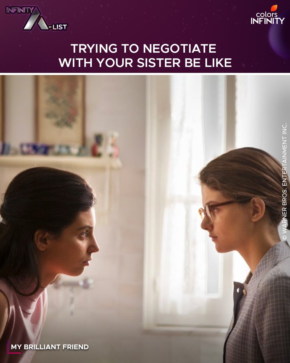 colors_infinity's tweet photo. “If you don’t listen to me, I’ll tell mum about your boyfriend”
Watch #MyBrilliantFriend only on #ColorsInfinity, Monday-Friday 9pm.
#Friendship #Memories #Childhood #Lila #Elena #Drama #Sisters #Meme #InfinityAList #Series #BFFs #ItalianShow #TVSeries #WarnerBros https://t.co/aveCAzZAUC