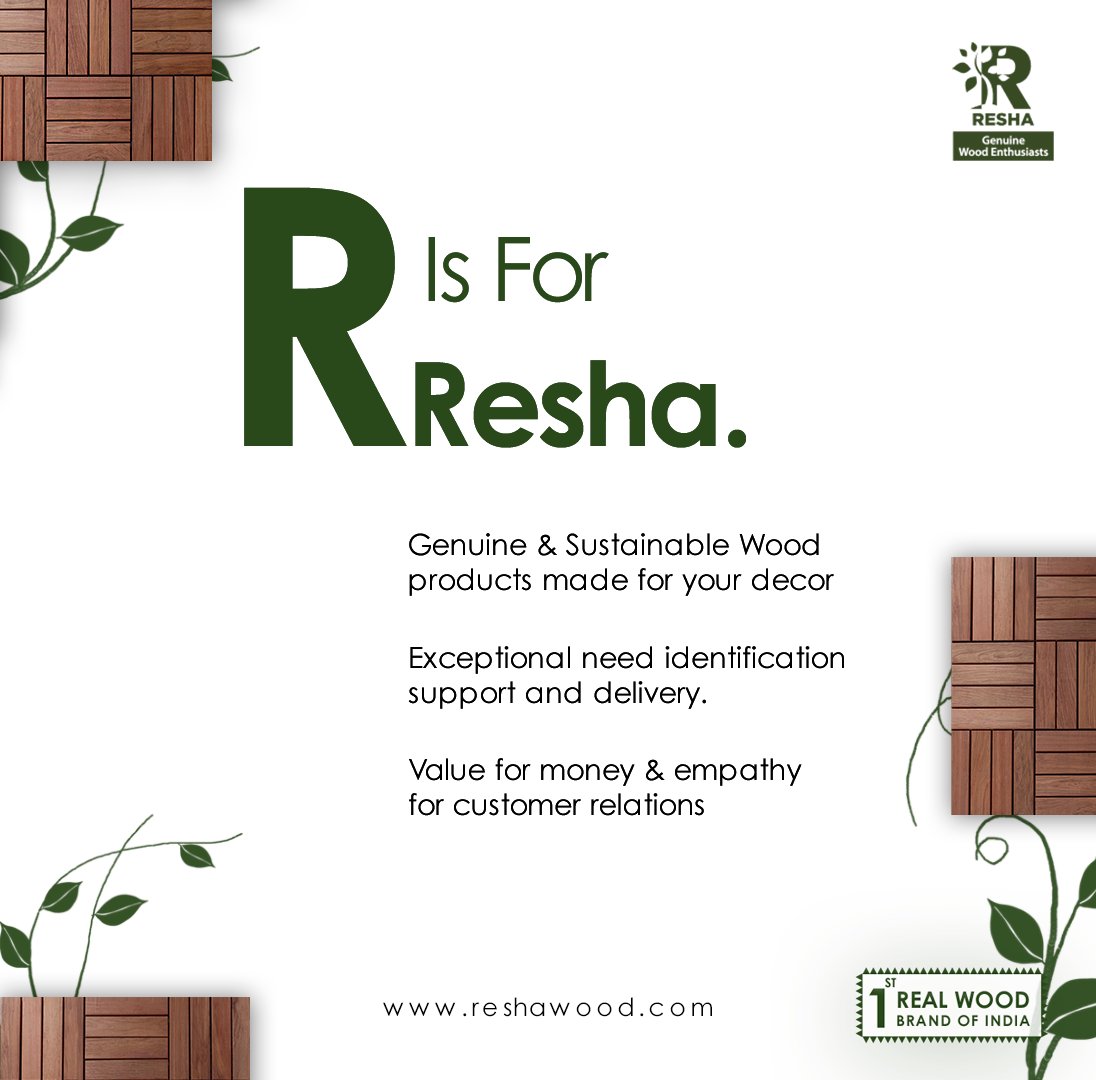 Reshawood's tweet photo. R is for Resha, the name engraved on natural wood products stands for its ingenuity, sustainably sourced, promise of exceptional service and empathy towards customers' decor dreams.
#Reshawood #Teakwood #SustainableWood #Furniture #HomeDecor #WoodProducts #fscwood #Furniture https://t.co/GzHKpJuMFD