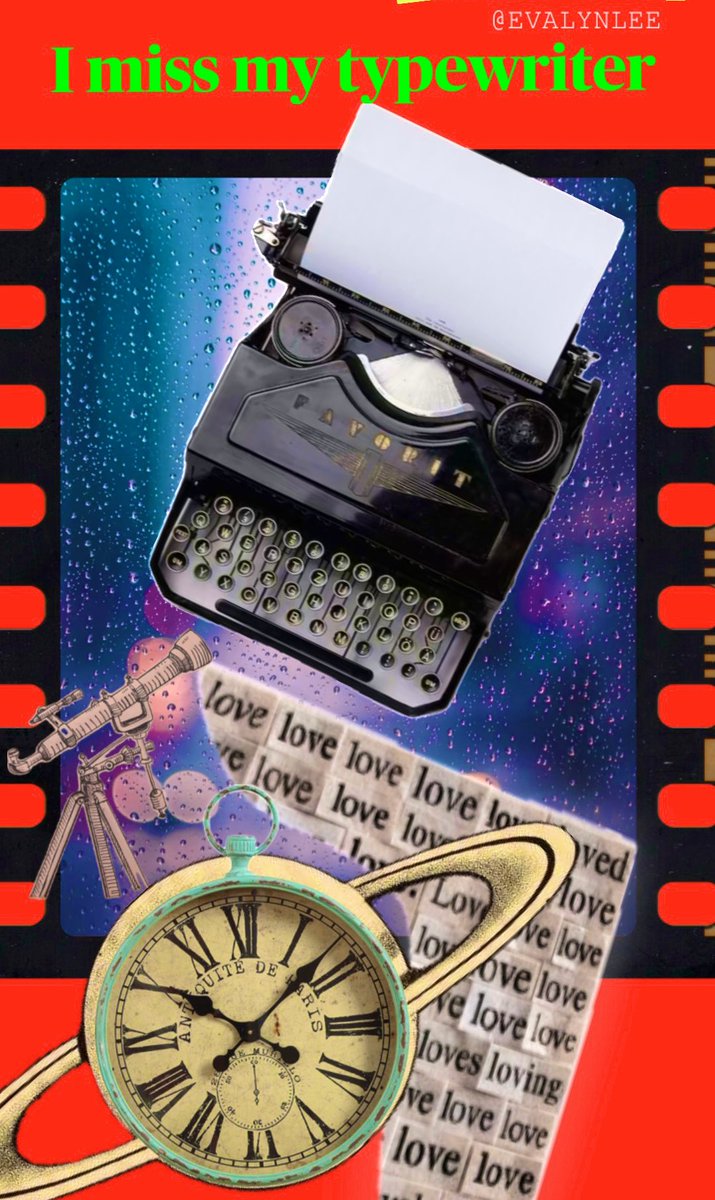 Evalyn7's tweet image. I’ve absolutely been missing working on a typewriter so I made a #Shuffle instead. #VisualJournal #DreamOn #WritingCommunity