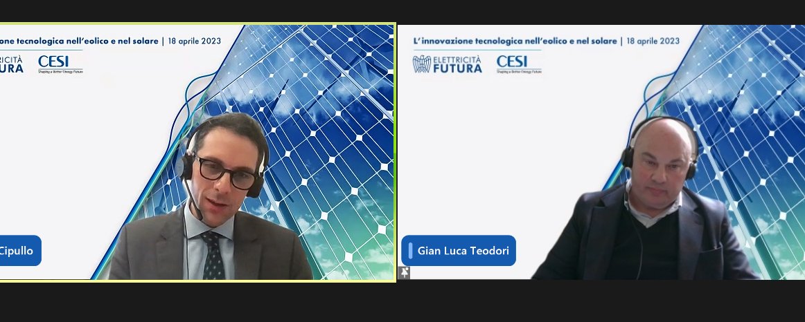 EFSolare's tweet photo. 🔆🗣️Ieri Gianluca Teodori, Head of Operations, è intervenuto al webinar “#TechnologyWatch" di @E_Futura e @cesispa, rimarcando gli importanti piani di EF Solare per lo sviluppo del #fotovoltaico e le grandi potenzialità della ricerca e #innovazione anche per l'#agrivoltaico 2.0! https://t.co/Jxh06xydik