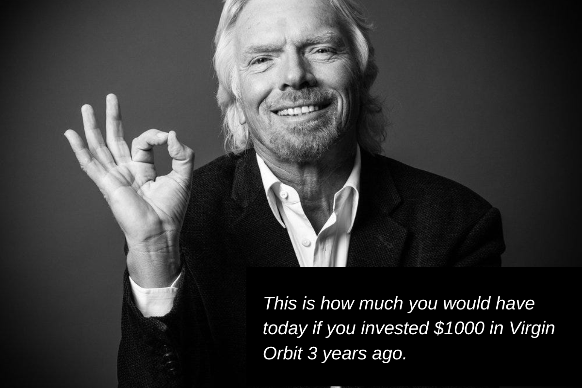 This is how much you would have today if you invested $1000 in Virgin Orbit 3 years ago.