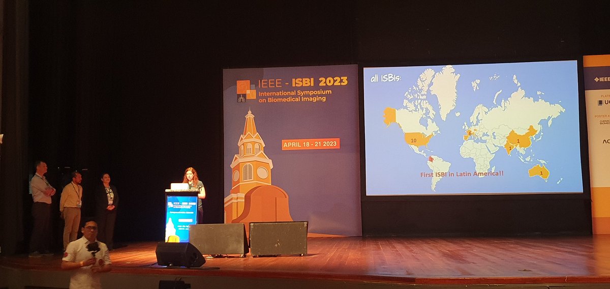 joakim_lindblad's tweet photo. #MIDAgroup and @CBA_UU at the 1st ISBI in Latin America 😊 Already in yesterday's inv. talk work of @CBA_UU Prof. Emerita G. Borgefors referenced. Find our poster on #Multimodal #ImageRegistration at spot 102 (2nd floor) https://t.co/ryYYcR7NEY