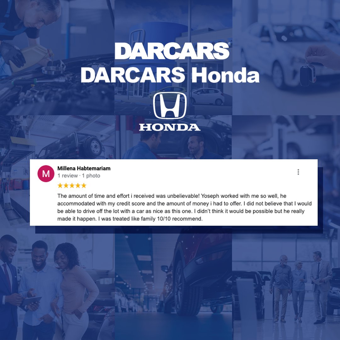 darcarshonda's tweet photo. Read what some of our customers are saying about their DARCARS experience. https://t.co/EtqKgAcjzc