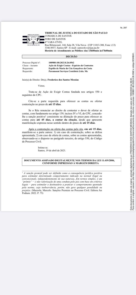 Uma alegria ver uma ideia acadêmica ser aplicada na prática. As medidas indutivas (sanções premiais) não estão atreladas apenas à fase executiva. Sacada genial que pode eventualmente abreviar uma fase inteira da ação de prestação de contas.
