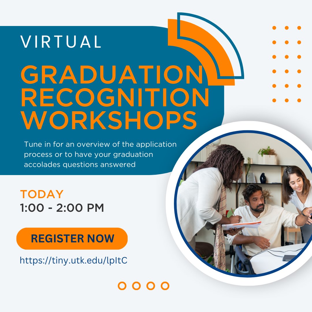 Are you a spring graduate who has participated in multiple undergraduate research activities on and off campus?
.
If so, attend our virtual workshop today to learn how to apply for a cord or medllion worn during graduation!
.
Register to receive the zoom link!