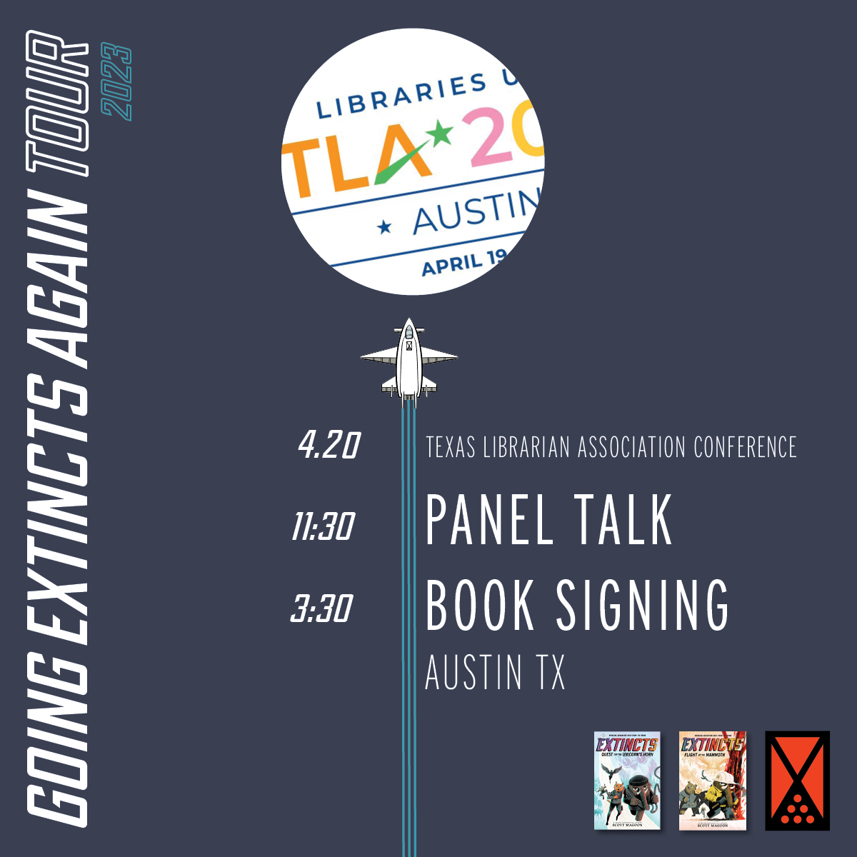 smagoon's tweet photo. I’ll be on panel “Flying off the Shelves: Graphic Novels that Entice” hosted by @crtxla . #TLA2023 please join us 11:30/Rm 16B!  Honored 2 appear w:
@benwilgus, @riibrego @stephen_W_M @LinhPhamBooks @mrnathanhale Moderator @jaycesenter I’ll sign after—3:30 Authors Area Aisle #12! https://t.co/iw1h30n8wX