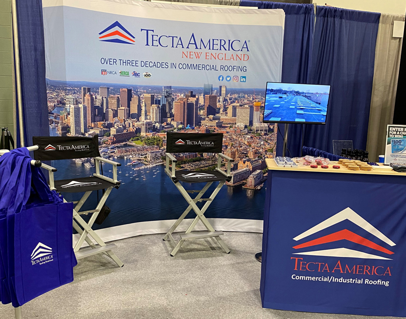 TectaAmericaNE's tweet photo. It's time for #NEBFM at @DCUCenter in #Worcester MA! Stop by Booth 213 and chat with Paul and Moses about our preventive maintenance #roofing program that can extend the life of your commercial roof, and enter to win a VISA gift card or lunch for 10 courtesy of Tecta! https://t.co/K0ZGCQInet