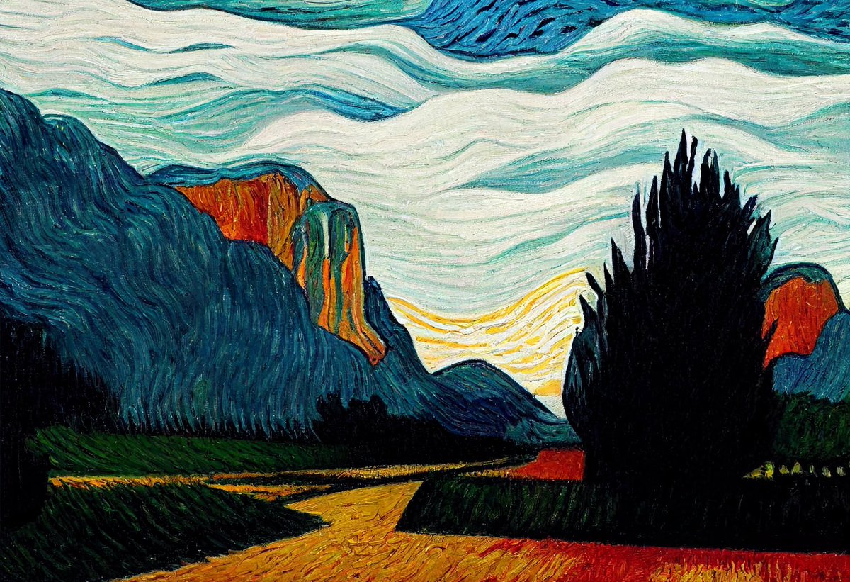 BasicAppleGuy's tweet photo. macOS meets Van Gogh
Four of my favourite OS X/macOS wallpapers reimagined through AI in the artistic style of Vincent Van Gogh.

https://t.co/iy7SIHLik0 https://t.co/Kshy0v2h93