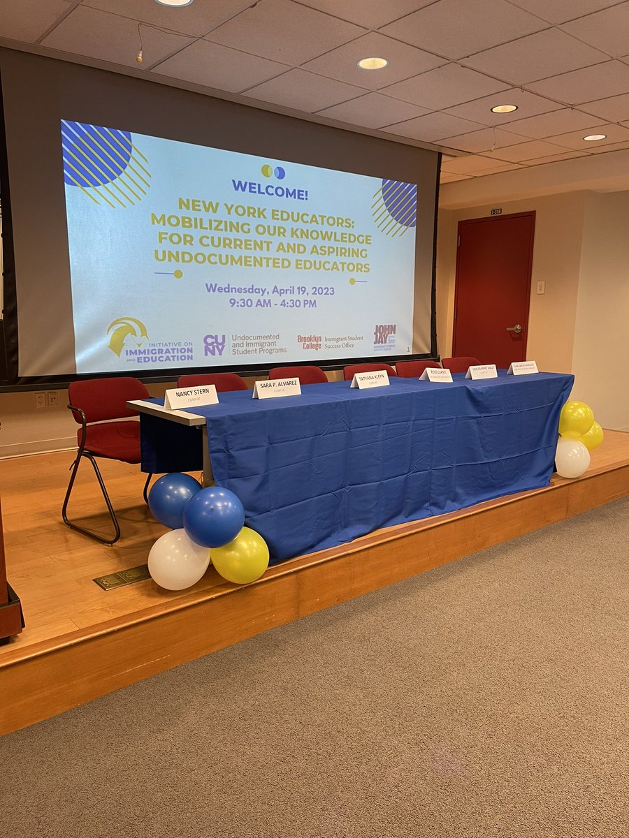 cuny_iie's tweet photo. CUNY-IIE’s UndocuEdu Conference is getting ready to start!!! Who’s excited to see the amazing work that comes out of this event. 📚✏️
#undoueducation #CUNYIIEconference2023 #mobalizingourknowledege
#Undocumeted
#DACA https://t.co/5kxS7yANlK