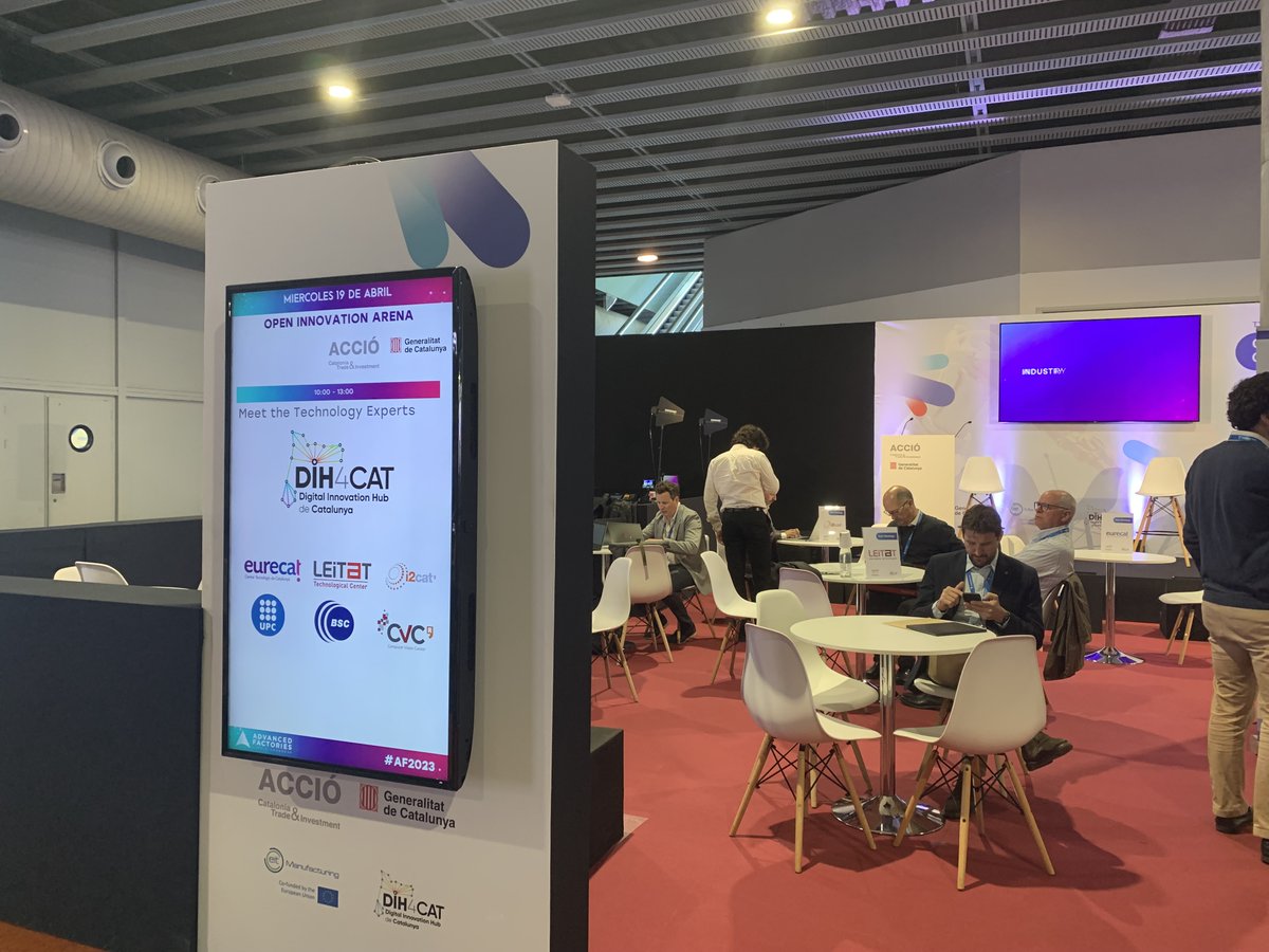 accio_cat's tweet photo. 📸 #AF2023 | Segona jornada de l'@AdvanFactories a l'espai d'ACCIÓ!

Més de vint empreses s'han reunit amb experts tecnològics del @DIH4CAT per treballar la incorporació de tecnologia.

Demà més!🙌
https://t.co/Da9uwOa0eG https://t.co/9gqP2VgngT