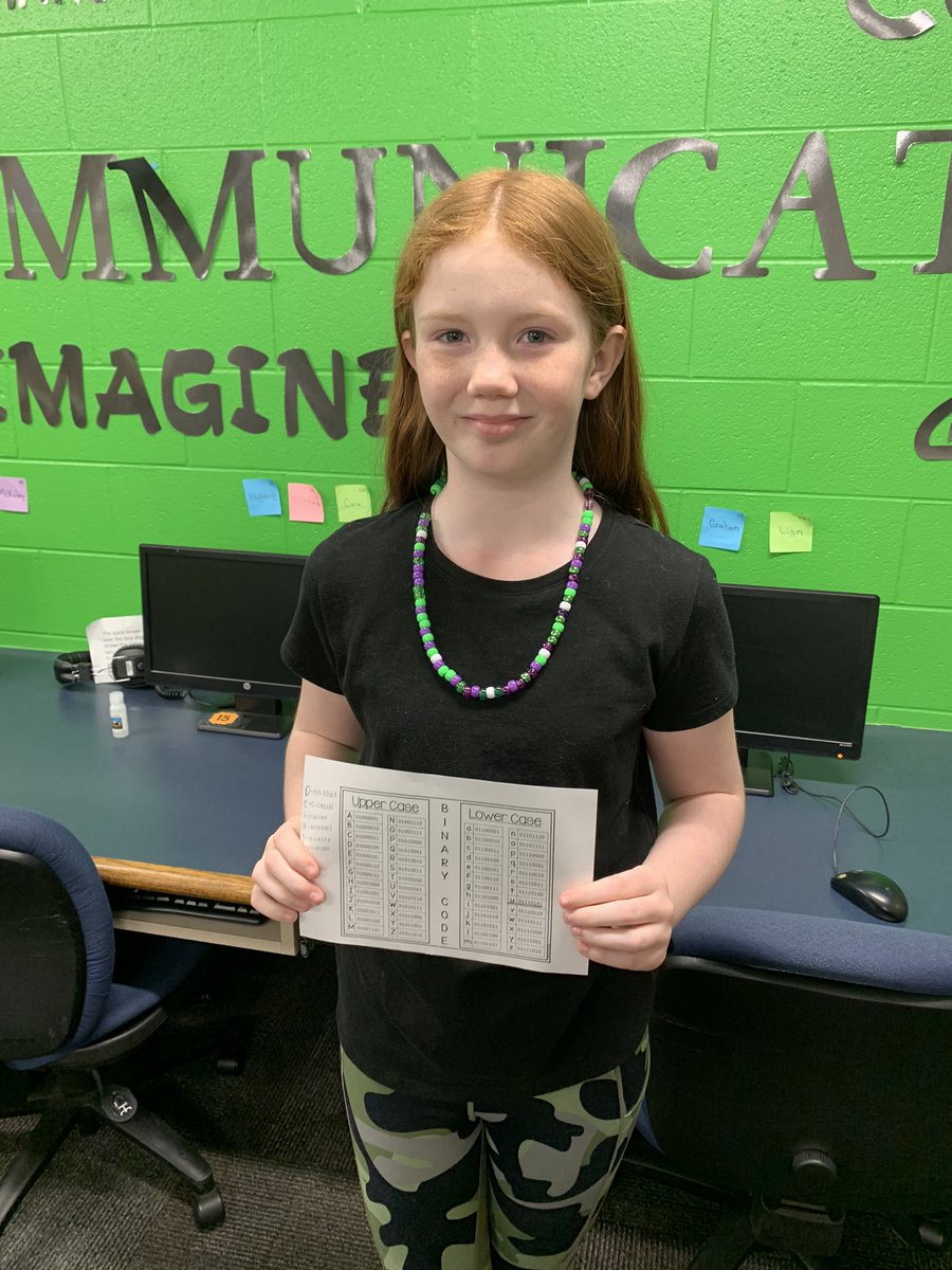 MrsAdamsTCETech's tweet image. My 4th graders learning more about #binarycode by make bracelets and necklaces with their names in binary. @MatthewMillerpe @TCCSTrojans